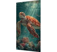 Animal Diamond Art Sea Turtle Diamond Painting Kits, 5D Crystal Art Kits for Adults Kids DIY Full Square Drill Gem Dots Embroidery Paintings Crafts Picture for Home Wall Decor Gifts 50x100cm a1-5bd