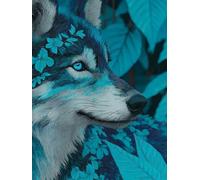Animal Diamond Art, Wolf Diamond Painting 5D DIY Full Square Drill Crystal Art Cross Stitch Kits for Adults Beginner, Dimond Painting Pattern Design for Home Decor, Wall Decor 60x80cm -wyl250688