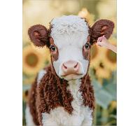 Animal Diamond Painting Cow Diamond Art with Square Full Drill, 5D DIY Crystal Art Painting Rhinestone Cross Stitch Kit, Dimond Arts and Crafts for Adults Beginners, Autumn Room Decor 24x32 inch H-90