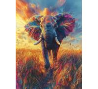 Animal Diamond Painting Elephant Diamond Art Kits Adults Beginners DIY 5D Full Drill Square Gem Crystal Art Rhinestone Embroidery Paintings Crafts Picture Kits for Home Wall Decor Gift 70x95cm w1-131