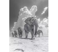 Animal Diamond Painting Elephant Diamond Art Kits Adults Beginners DIY Full Drill Round Gem Crystal Art Rhinestone Embroidery Paintings Crafts Picture Home Wall Decor, Gifts for Women 90x120cm c1-27