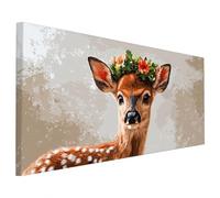Animal Diamond Painting Kit for Adults, Large Diamond Art for Adults Deer Pattern with Square Full Drill, DIY Crystal Art Paintings Embroidery Kits for Home Wall Decor, Gifts for Women 110x50cm W-53