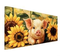 Animal Diamond Painting Kit for Adults, Large Diamond Art for Adults Sunflower Pattern with Square Full Drill, DIY Crystal Art Paintings Embroidery Kits for Home Decor, Gifts for Women 90x40cm E-1