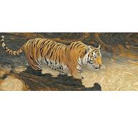 Animal Diamond Painting Kits for Adults, Pattern Tiger Diamond Art 5D DIY Full Round Drill Gem Crystal Art Kits Crafts for Adults for Home Room Decor, Bedroom Decor, Gifts 30 * 60cm -yym2603YG