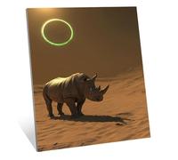Animal Diamond Painting Kits for Adults, Rhino Diamond Art for Kids, 5D Crystal Art Rhinestone Embroidery Canvas Painting, DIY Full Drill Arts and Crafts Pictures for Home Wall Decor 8x12inch H-1712