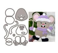 Animal Die Cuts for Card Making, Splicing Mouse Metal Cutting Dies for Paper Scrapbooking, DIY Stencils for Album Party Wedding Festivals Decoration