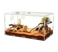 Animal Display Case - Transparent Reptile Habitat, Sturdy Enclosure Including Easy Access Doors, Decorative Terrarium Offering Comfort, Family Friendly Setup for Exotic Pets, Indoor and Outdoor Spaces