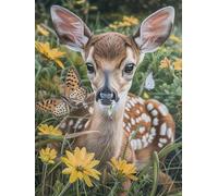 Animal DIY Diamond Art, Flower 5D Diamond Painting Kits for Adults, 5D Full Drill Crystal Art Kits for Adults, DIY Cross Stitch Embroidery Crafts Pictures, for Home Wall Decor, Gifts, 90x120cm I-9695
