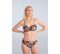 Animal Docks Womens Printed Tie Front Bikini Top - Green - Green - Size: 20