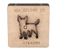 Animal Dog Cutting Die, Alloy Steel Leather Punching Mold with Birch Wood Plate for DIY Handicrafts, Precision Cut Tool for Wallets Belts Cardboard Rubber Plastic
