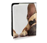 Animal Dog French Bulldog Print Passport Holder Cover Wallet Passport Cover, Passport Wallet Case for Cards and Documents