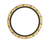 Animal Dog French Bulldog Print Steering Wheel Cover Non-Slip All Seasons Protection Comfortable Cars Accessory