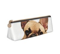 Animal Dog French Bulldog Print Student Pencil Case Large Capacity Triangle Pouch Daily Essentials School College