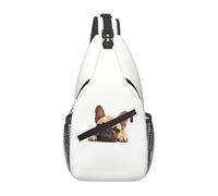 animal dog french bulldogPrint Cross Chest Bag Diagonally Backpack for Men Women Lightweight Travel Accessory