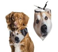 Animal Dog Photo Dog Bandana Triangle Dog Scarf Washable Polyester Dog Bibs Cute Pet Bandana for Medium Large Dogs Puppy and Cats