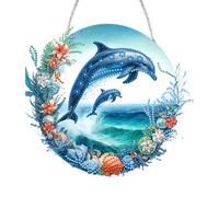 Animal Double Sided Special Shape Diamond Painting Garland Pendant Elephant 5D DIY Diamond Painting Wreath Pendant for Garden Window Decor