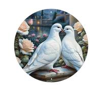 Animal Doves Under The Moon Metal Tin Sign