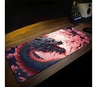 Animal Dragon Large Gaming Mouse Pad, 800x300x2mm Extended gaming mouse mat XXL improved Precision and Speed Mousemat with Stitched Edges, Desk Mat for Keyboard and Mouses