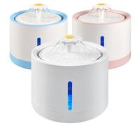 Animal Drinking Fountains - Automatic Watering Dish, Usb Rechargeable Fountain | 2 L Capacity Fountain with Sensor Induction Quiet Motor for Cats Dogs Multi Stainless Safe Cleaner