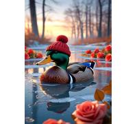 Animal Duck Rose 1000 Piece Jigsaw Puzzle for Adults, Creativity, Challenging and Difficult Puzzle, Brain Teaser Puzzles for Adults 1000 Pieces for The Whole for Women, Men