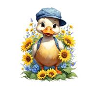 Animal Duck Sunflower 300 Piece Jigsaw Puzzle for Adults, Creativity, Challenging and Difficult Puzzle, Brain Teaser Puzzles for Adults 300 Pieces for The Whole for Women, Men