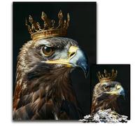 Animal Eagle King JigsawPuzzle 1000 Pieces for Adults Wooden Jigsaw Puzzles for Adults Relax & Challenge Colorful Home Decor Art for Friends 1000 PCS(75x50cm)