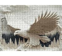 Animal Eagles(2) Puzzle - 1500 Piece Jigsaw Puzzles for Adults - The Back Features Printed Letter Guides - and The Pieces fit Together Snugly - Wooden Puzzles for Adults 34.3 X 22.4 Inch s7h-227