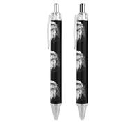Animal Eagles Ballpoint Pen for Office Work 2 PCS | Funny Retractable Pens Medium Point 0.5mm Soft Grip for Men Women