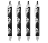 Animal Eagles Ballpoint Pen for Office Work 4 PCS | Funny Retractable Pens Medium Point 0.5mm Soft Grip for Men Women