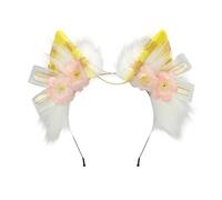 Animal Ear Hairband With Adjustable Elastic Band Furry Furry Plush Cosplay Accessory For Sensitive Scalp