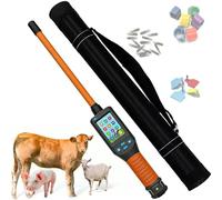 Animal Ear Tag Scanner, LCD Pet Microchip Reader 134.2 Khz FDX-B/HDX/EMID, Handheld Micro Chip Reader for Farm Use, Accurate Scanning for Veterinary Needs