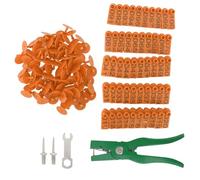 Animal Ear Tagging Pliers with Ear Tag, 001-100 Number Livestock Ear Tagging Clamp Animal Husbandry Ear Tagging Pliers for Pigs Goats Sheep Calves Livestock Breeding