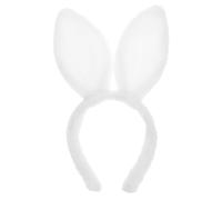 Animal Ears Headband Floppy Puppy Dog Ear Headband Animal Hair Hoop Pug Pooch Ears Headwear Women Headpiece Hair Accessory for Holiday Easter Party Halloween Xmas Festival Decors (White)