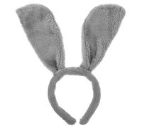 Animal Ears Headband Floppy Puppy Dog Ear Headband Animal Hair Hoop Pug Pooch Ears Headwear Women Headpiece Hair Accessory for Holiday Easter Party Halloween Xmas Festival Decors (Grey)