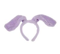 Animal Ears Headband Floppy Puppy Dog Ear Headband Animal Hair Hoop Pug Pooch Ears Headwear Women Headpiece Hair Accessory for Holiday Easter Party Halloween Xmas Festival Decors (Lavender)