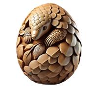Animal Easter Carving Craft Egg, Hand-Carved Resin Animal Egg Ornament, Unique Easter Basket Fillers for Party, Realistic Wildlife Holiday Decoration for Home