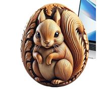 Animal Easter Carving Craft Egg, Hand-Carved Resin Animals Egg Ornaments, Vivid Animal Wood Carving Eggs, Easter Basket Fillers for Kids Party Home Decoration