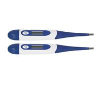 Animal Electronic Thermometer Accurate LCD Display for Livestock Veterinary with Plastic Cover 2Pcs for Pigs Cows Dogs Cats, 4.9x0.8x0.4in