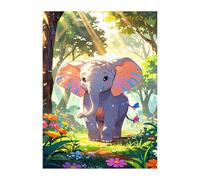 Animal Elephant Flower Jigsaw Puzzles for Adults 150, Fun Challenging Educational Games, Difficult Jigsaw Puzzles for Adults, Puzzle 150 Pieces