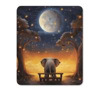 Animal Elephant Owl Tree Moon Rubber Mouse Pad