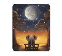Animal Elephant Owl Tree Moon Rubber Mouse Pad