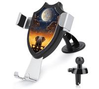 Animal Elephant Owl Tree Moon Star Car Phone Holder [Upgraded Strongest Suction & Clip] Cell Phone Mount for Dashboard Windshield Vent Wall, Universal Hands Free Automobile Cradle for Women Men