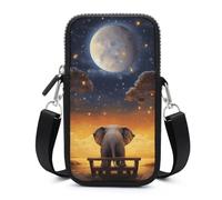 Animal Elephant Owl Tree Moon Star Cell Phone Bag with Detachable Strap, Aesthetic Mini Sling Bag Small Crossbody Bag for Phone