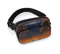 Animal Elephant Owl Tree Moon Star Fanny Packs with Zipper, Personalized Waist Bags with Multiple Pockets, Adjustable Sling Bag for Travel, Waterproof Belt Bag, Crossbody Bags