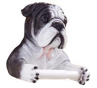 Animal End Wall Mounted Single Toilet Paper Roll Holder Dispenser, Dog