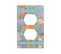 Animal Enlightenment Collection Duplex Receptacle Outlet Wall Plate, Standard Size 1-Gang, Polycarbonate Thermoplastic.