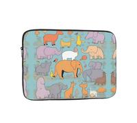 Animal Enlightenment Collection Printed Shockproof Soft Shell Laptop Sleeve Suitable for Daily Office Work and Commuting 13 inch