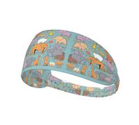 Animal Enlightenment Collection Printed Sports Headbands Wicking Hair Headwraps, Non-Slip Workout Headbands for Gym, Running, Yoga, Tennis