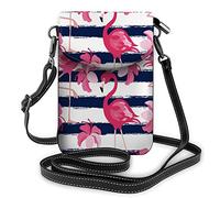 Animal Face Crossbody Cell Phone Purse Vintage Wolf Tiger Abstract Aztec Carnivore Predator Wild BlackWallet Handbag