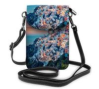 Animal Face Crossbody Cell Phone Purse Vintage Wolf Tiger Abstract Aztec Carnivore Predator Wild BlackWallet Handbag